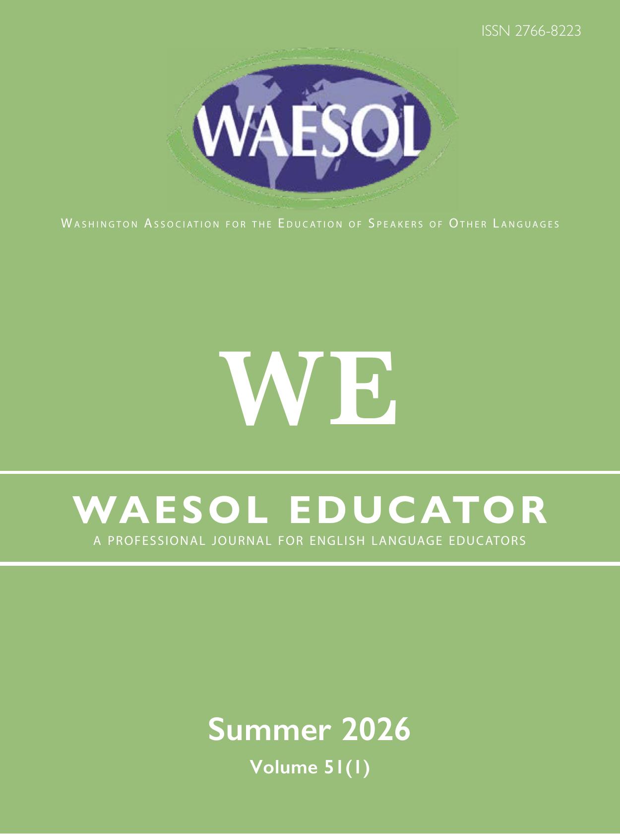 Green cover for WAESOL Educator, Summer 2026, Volume 51, Issue 1.